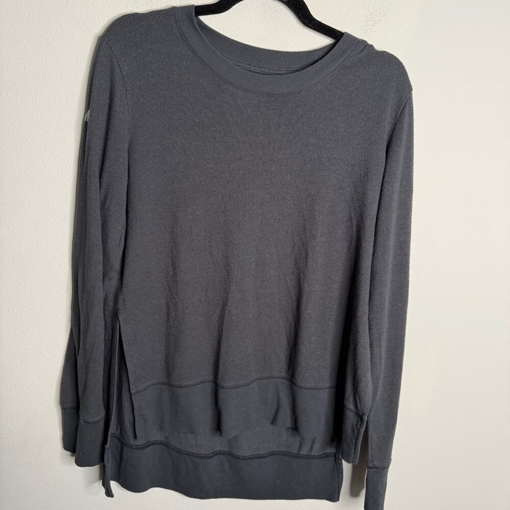 ALO Yoga Women's Gray Glimpse Long Sleeve Sweater Top - Size L large